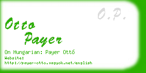 otto payer business card