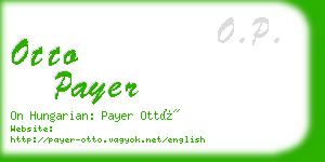 otto payer business card